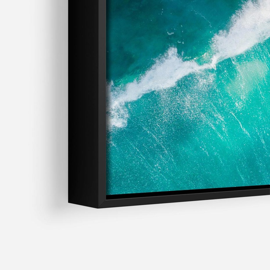 Obraz w ramie 50x50 - Siła i Spokój - morze, ocean - rama czarna