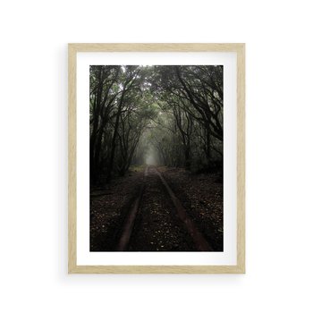 Plakat w ramie 30x40 - Urok Drogi - las, droga - rama drewno