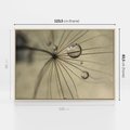 Obraz w ramie 120x80 - Delikatność dmuchawców - dmuchawce, krople - rama drewno