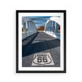 Plakat w ramie 40x50 - Kansas i Route 66 - Kansas, route 66 - rama czarna
