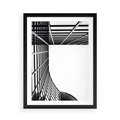 Plakat w ramie 50x70 - Minimalizm Wysokości - architektura, czarno białe zdjęcie - rama czarna