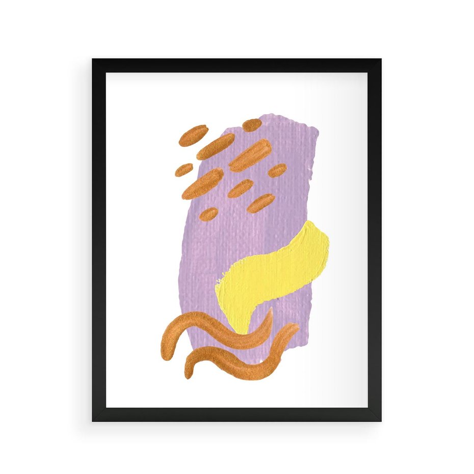 Plakat w ramie 40x50 - Kolorowe Pastelowe Spektrum - akwarela, minimalizm - rama czarna