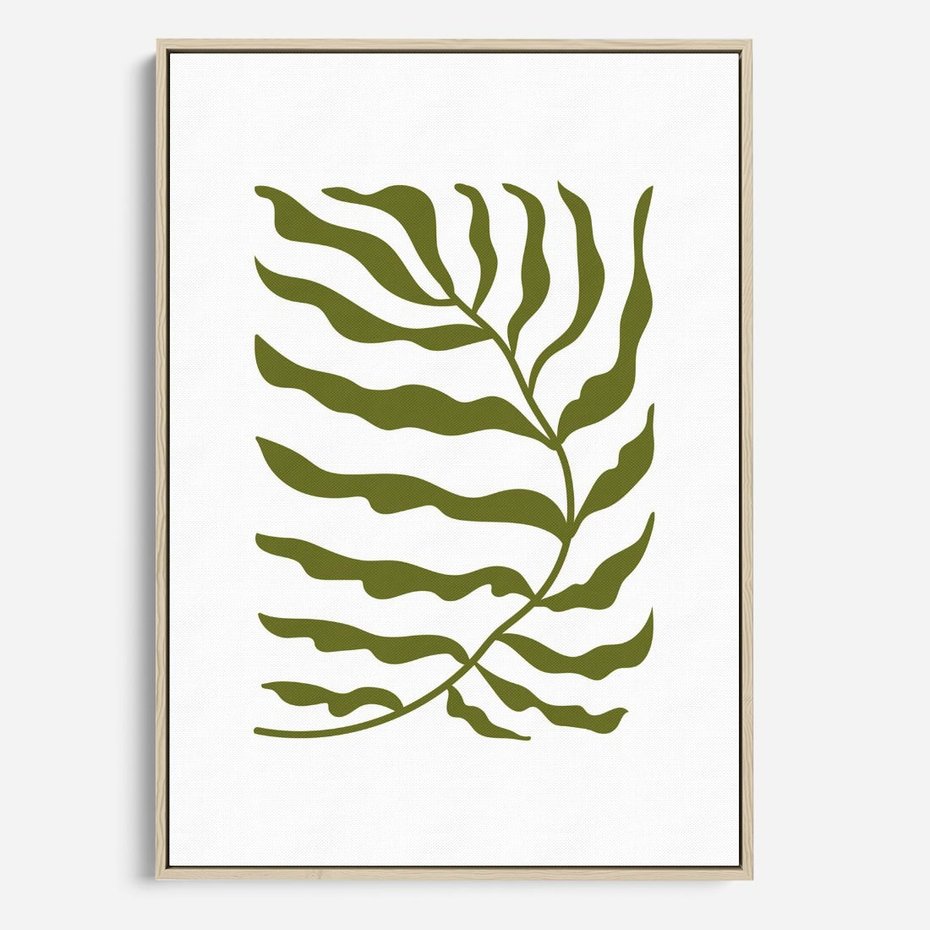 Obraz w ramie 50x70 - Rytmy Chaosu - roślina, gałązka - rama drewno