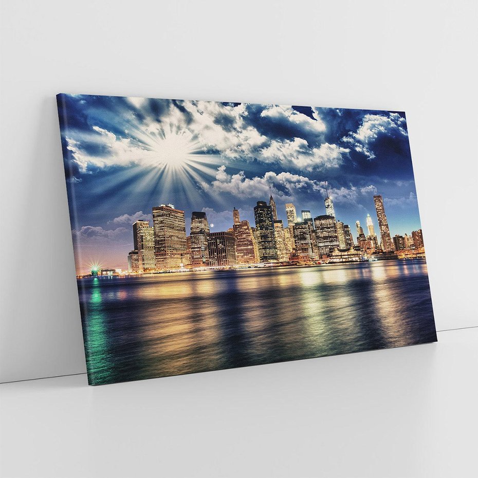 Obraz na płótnie 100x70 - Majestatyczny Manhattan - Nowy York, USA