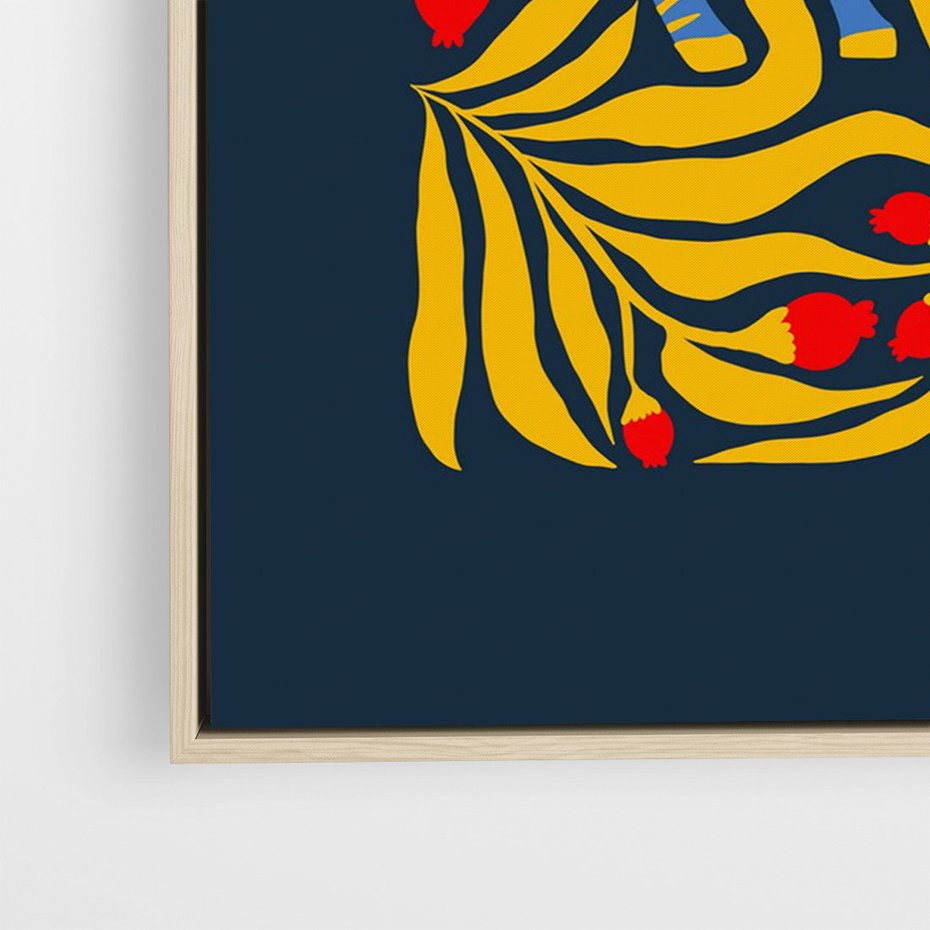 Obraz w ramie 50x70 - Wibracje Wyobraźni - zebra, granatowe tłó - rama drewno