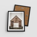 Plakat w ramie 40x50 - Rustykalny Drewniany Domek - domek, drewniany dom - rama czarna