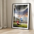 Plakat w ramie 50x70 - Ekscytacja Sportowego Świata - gol, mecz - rama czarna