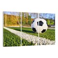 Obraz na płótnie 120x80 - Pasja na Boisku: Piłka Nożna - boisko, piłka