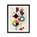 Plakat w ramie 40x50 - Rozbijające Barwne Granice - abstrakcyjna geometryczna kompozycja, koła linie - rama czarna