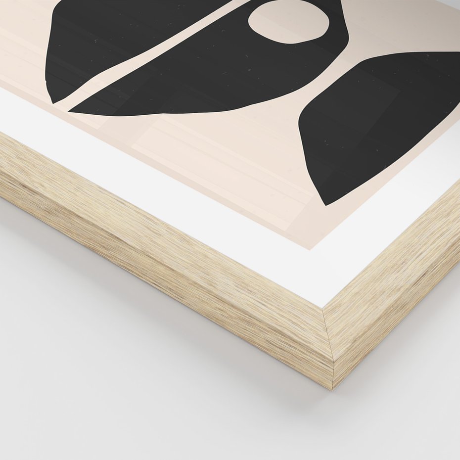 Zestaw obrazy w ramie 40x50 galeria - Abstrakcyjne, kształty, geometryczne - rama drewno