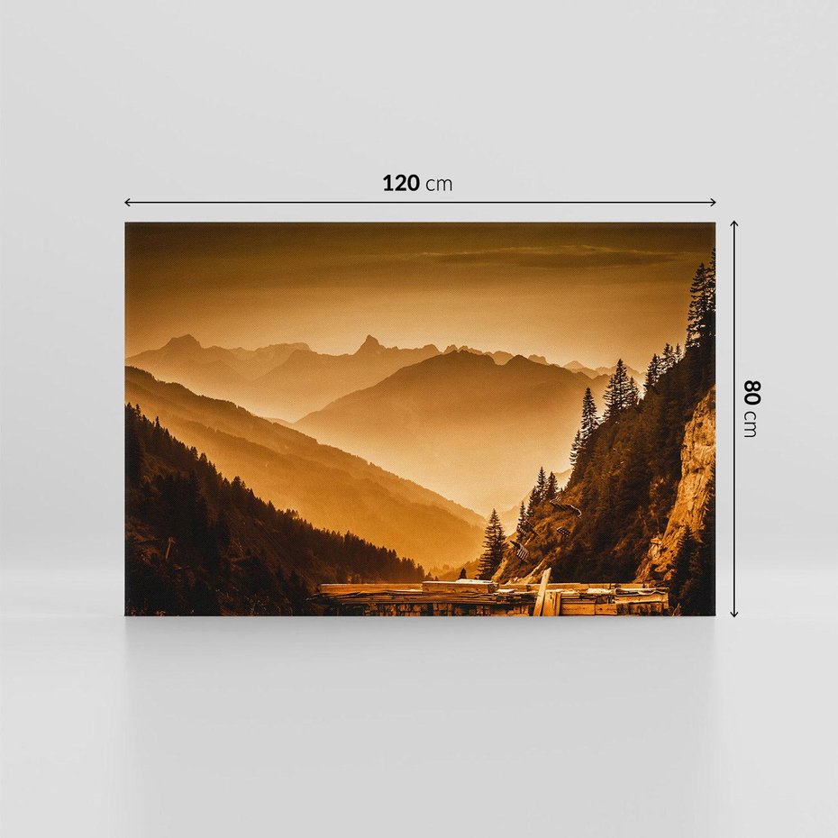 Obraz na płótnie 120x80 - Góry w krajobrazie - góry, krajobraz