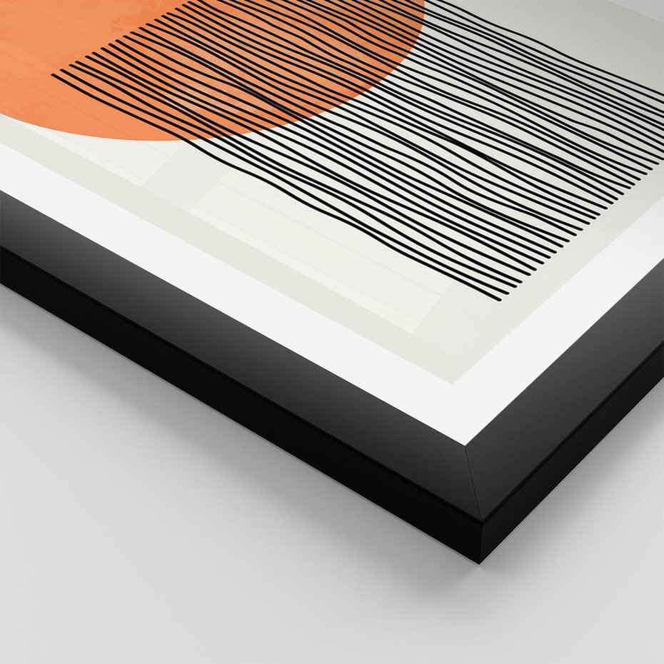 Plakat w ramie 40x50 - Echa Wyobraźni - koło, boho styl - rama czarna