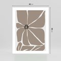 Plakat bez ramy 40x50 - Złudne Zmysły - abstrakcyjny kwiat, beże i brązy