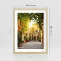 Plakat w ramie 30x40 - Malownicza Wędrówka - uliczka, perspektywa - rama drewno