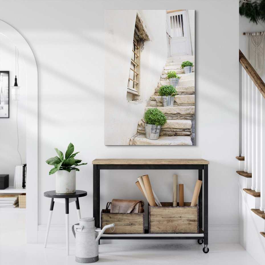 Obraz na płótnie 80x120 - Wznoszące się Marzenia - schody, perspektywa