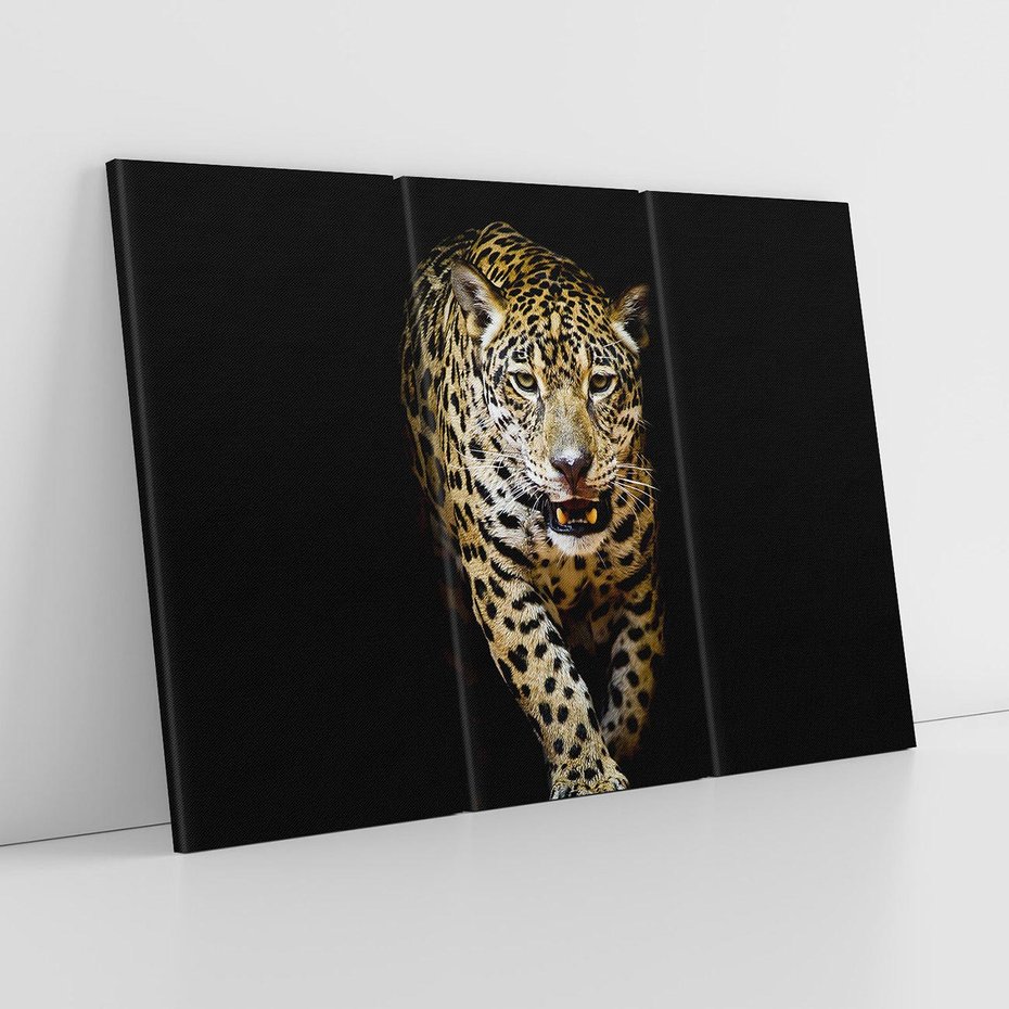 Obraz na płótnie 120x80 - Elegancja lamparta - lampart, pantera