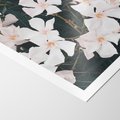 Plakat bez ramy 21x30 - Egzotyczna Uroda - białe kwiaty, tropikalne kwiaty