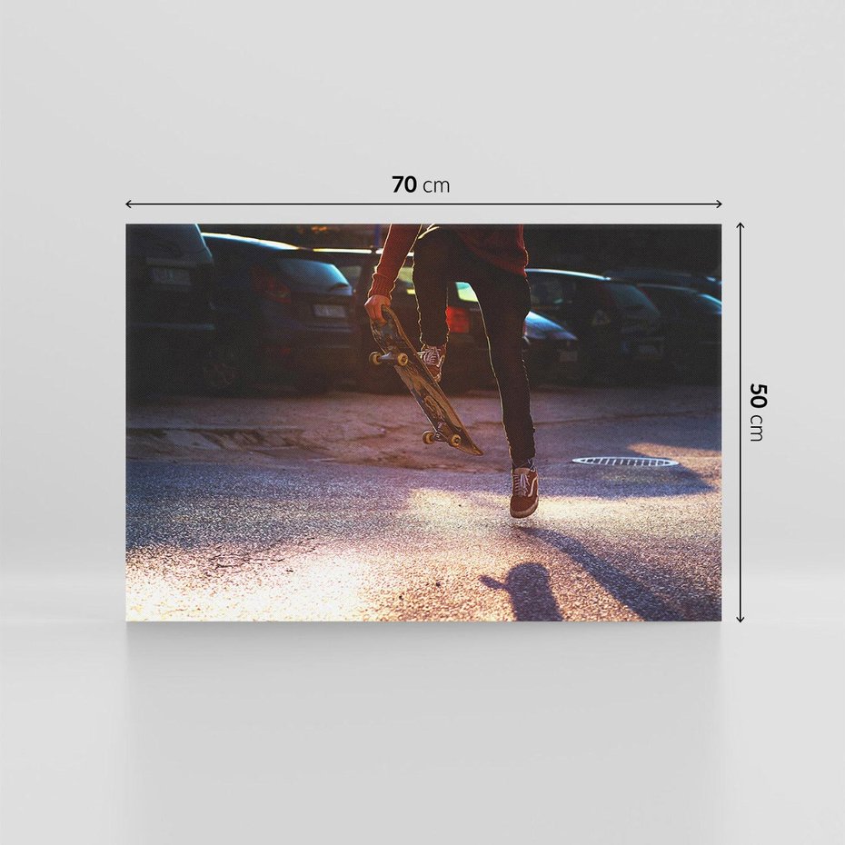 Obraz na płótnie 70x50 - Deskorolkowa Adrenalina Sportu - deskorolka, skateboard