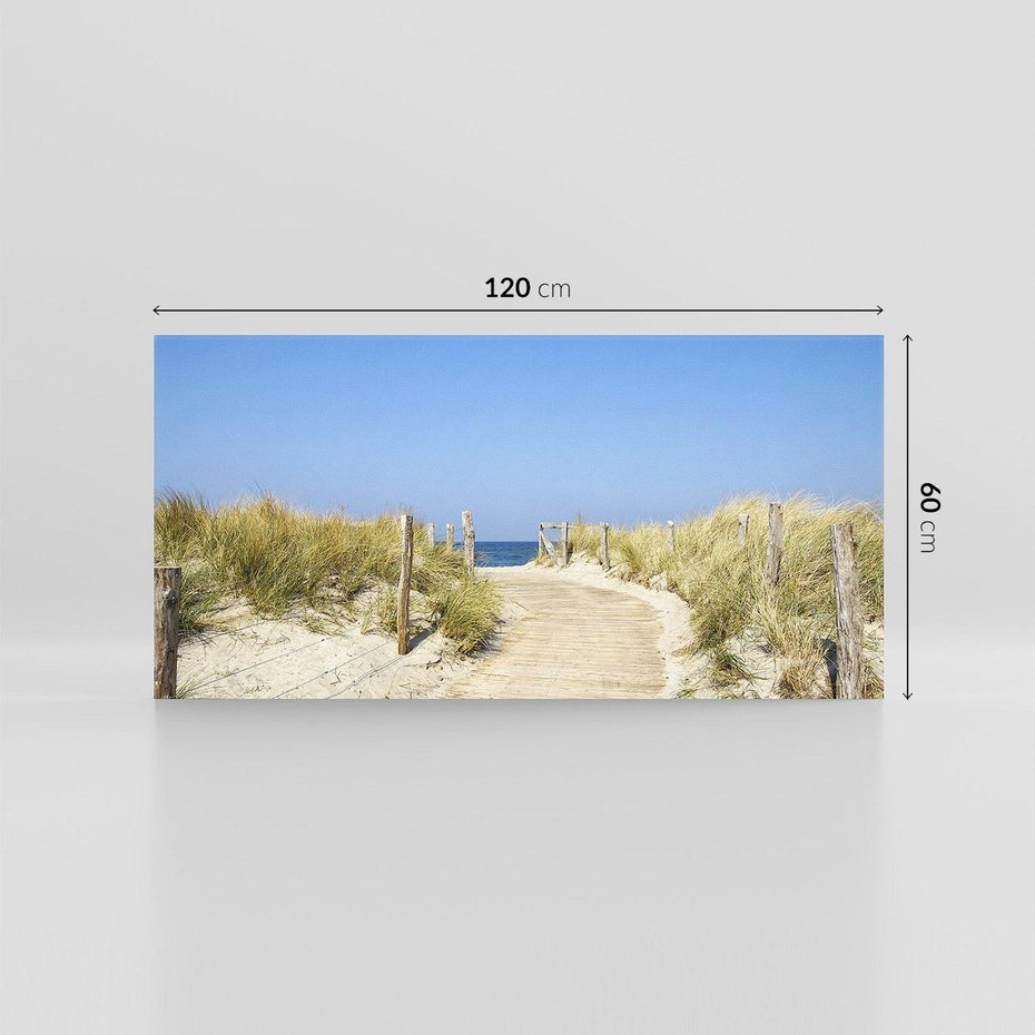 Obraz na płótnie 120x60 - Plaża: magia morza i wydm - plaża, morze