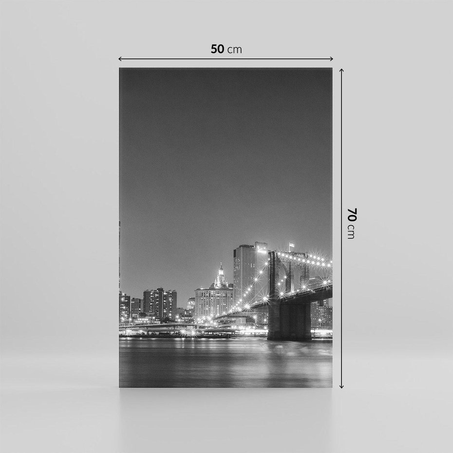 Obraz na płótnie 50x70 - Most w nocnym blasku - Nowy Jork, most