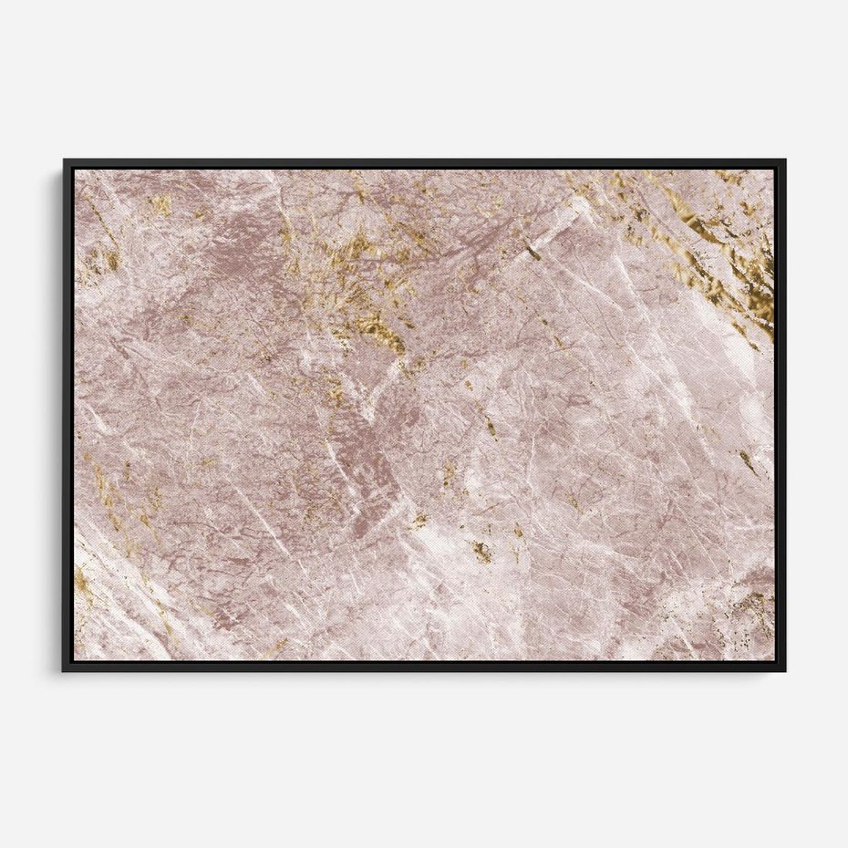 Obraz w ramie 70x50 - Wyjątkowa Stylizacja - marmur, złoto - rama czarna