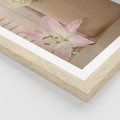 Plakat w ramie 50x70 - Elegancja W Prostocie - kwiaty, mnimalizm - rama drewno