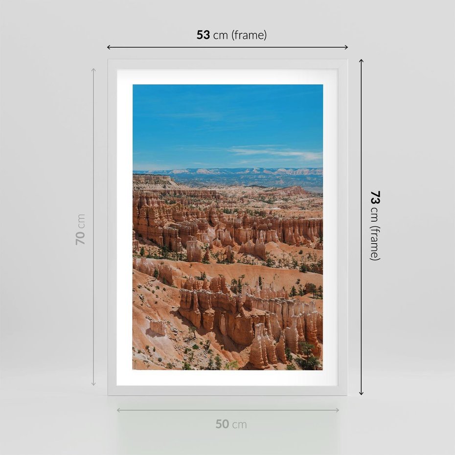 Plakat w ramie 50x70 - Wielki Kanion - wielki kanion, krajibraz - rama biała