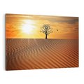 Obraz na płótnie 120x80 - Pustynia - Drzewo i słońce - pustynia, drzewo