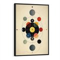 Obraz w ramie 50x70 - Bezgraniczny Taniec Światła - abstrakcyjna geometryczna kompozycja, koła linie - rama czarna