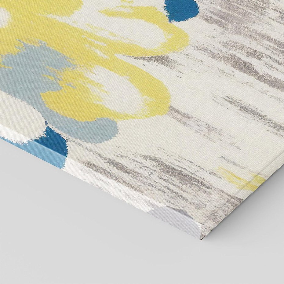 Obraz na płótnie 40x40 - Kwiatowe Impresje - malowane duże kwiaty, kolory żółty