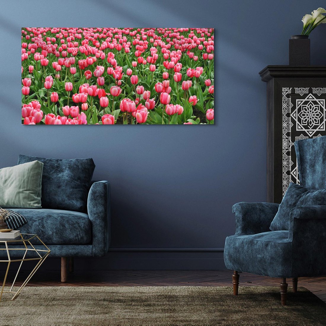 Obraz na płótnie 120x60 - Tulipanowe Elegancja - tulipany, kwiat
