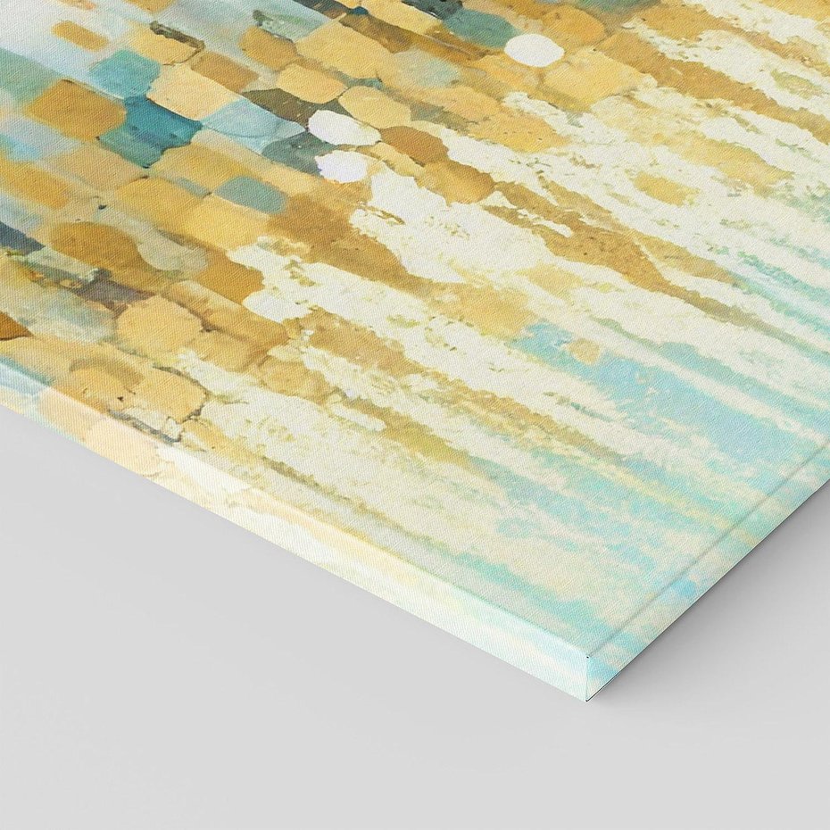 Obraz na płótnie 120x60 - Turkusowa Harmonia - abstrakcja, geometryczne plamki