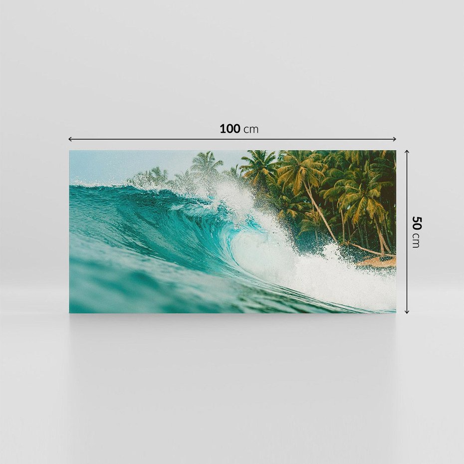 Obraz na płótnie 100x50 - Rajskie Wybrzeże - fotografia, duża fala