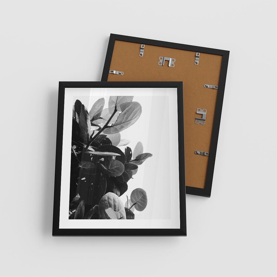 Plakat w ramie 40x50 - Blisko Natury - liście, rośliny tropikalne - rama czarna