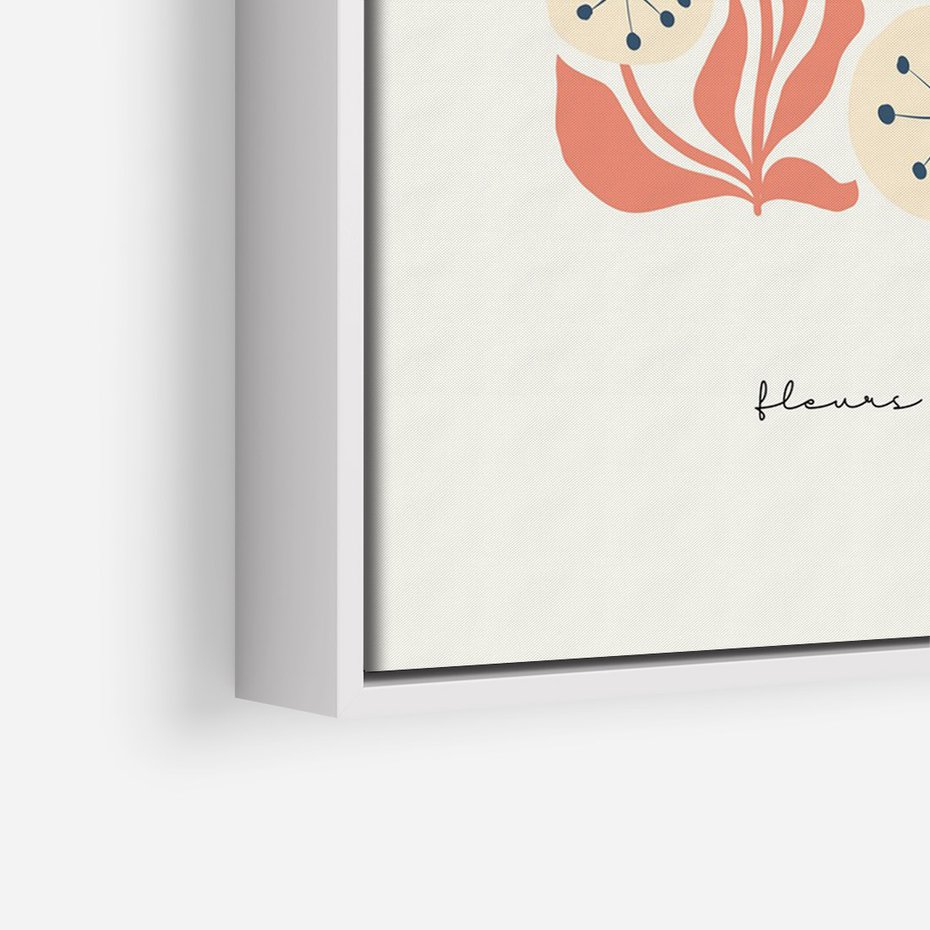 Obraz w ramie 80x120 - Dmuchawce w Abstrakcji - dmuchawce, abstrakcja - rama biała