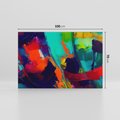 Obraz na płótnie 100x70 - Abstrakcyjne wizje czasu - żywe radosne kolory, plamy kolory