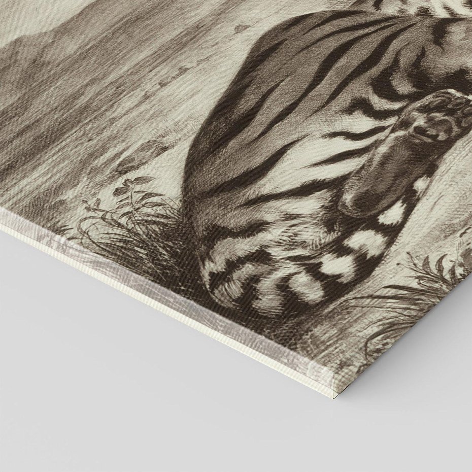 Obraz na płótnie 120x80 - "Królewski Tygrys" Eugène Delacroix - Reprodukcja - reprodukcja, obraz na płótnie