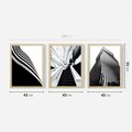 Zestaw obrazy w ramie 40x50 galeria - Architektura, czarno, biały, miasto - rama drewno