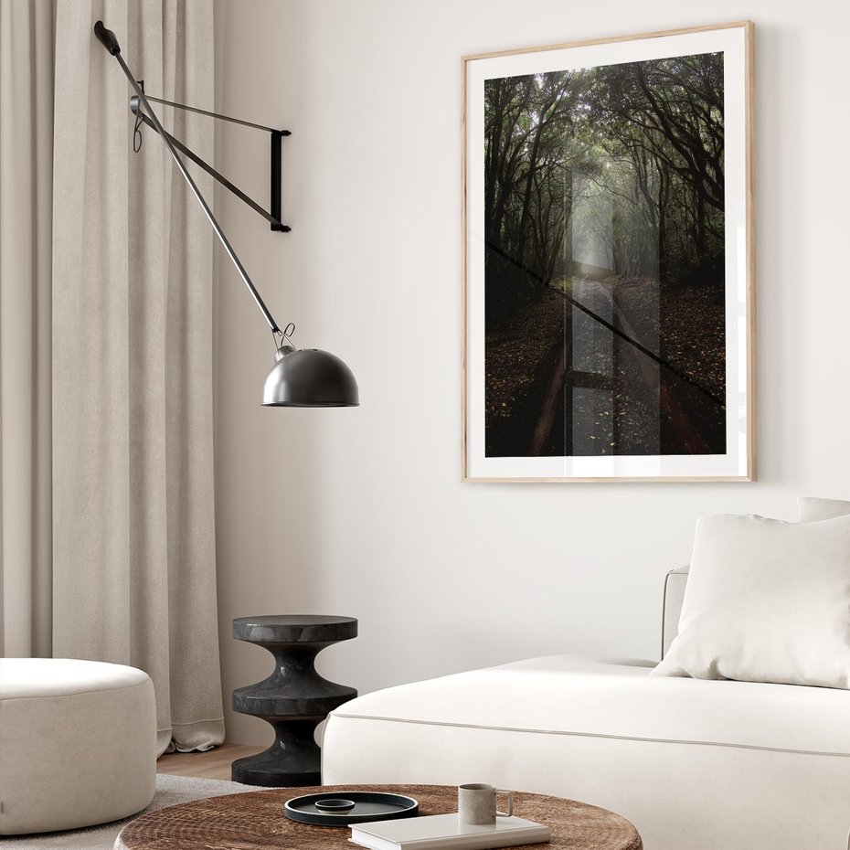 Plakat w ramie 40x50 - Urok Drogi - las, droga - rama drewno