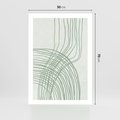 Plakat bez ramy 50x70 - Migotliwa Spokojna Zieleń - zielony plakat, abstrakcyjne splątane linie