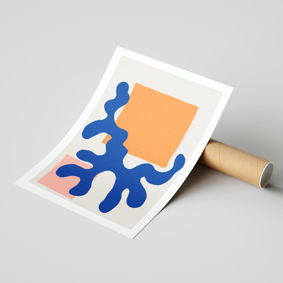 Plakat bez ramy 40x50 - Bezczasowe Pastelowe Plamy - abstrakcja, nowoczesny plakat