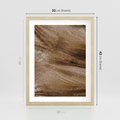 Plakat w ramie 30x40 - Pampasowy Brąz - suche trawy, trawa pampasowa - rama drewno