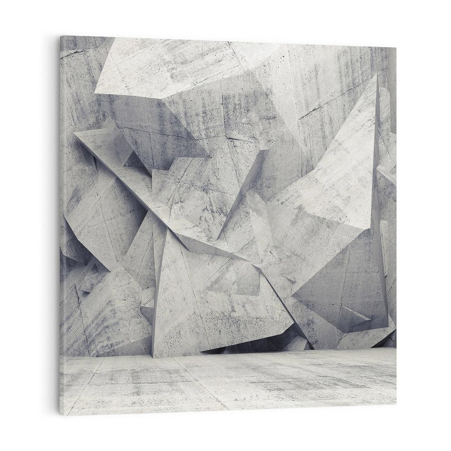 Obraz na płótnie 50x50 - Architektura w trójwymiarowym wymiarze - architektura, 3D