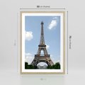 Plakat w ramie 50x70 - Paryż z wieżą Eiffla - Eiffla, Paryż - rama drewno