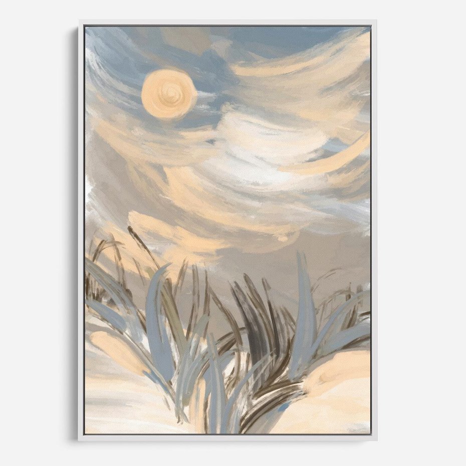 Obraz w ramie 50x70 - Światłości Taniec - akwarela, obraz - rama biała