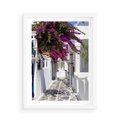 Plakat w ramie 50x70 - Mroczna Tajemnica - uliczka, perspektywa - rama biała