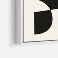 Obraz w ramie 50x50 - Rozświetlony Cień - abstrakcyjna sztuka, geometria - rama biała