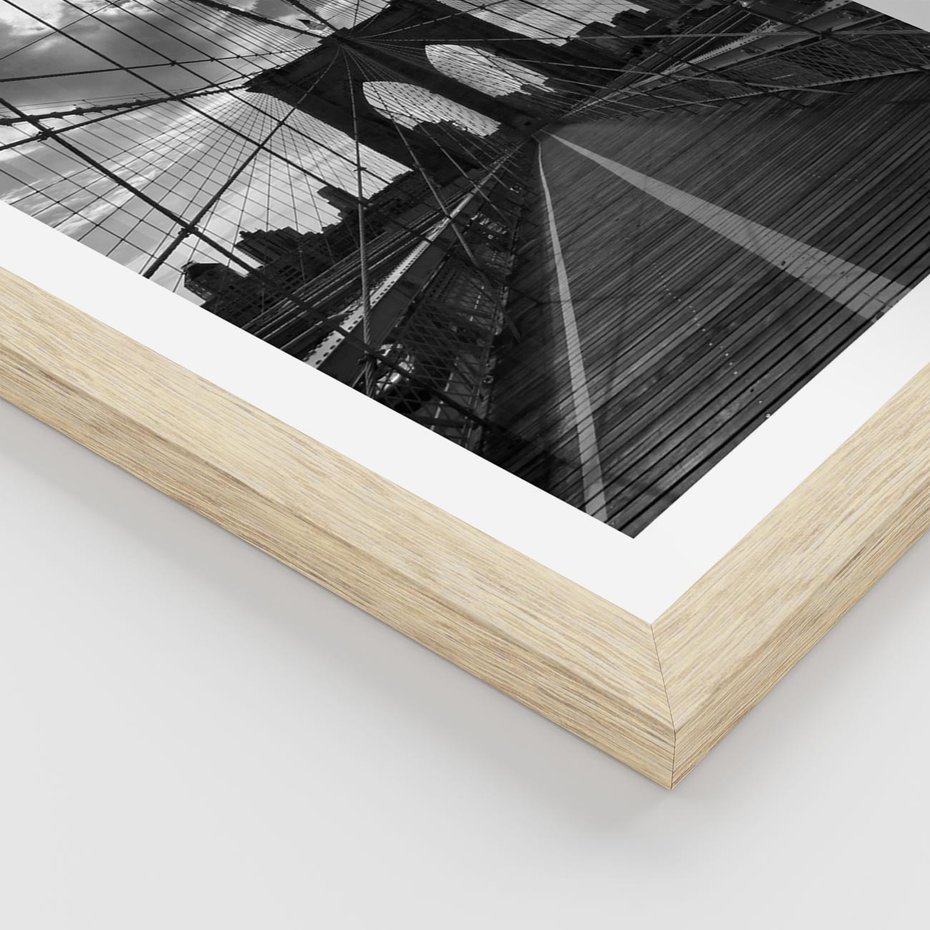 Plakat w ramie 50x70 - Most Nowoczesności - most, nowoczesny - rama drewno