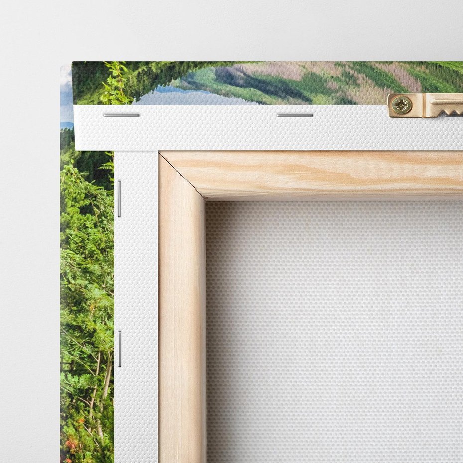 Obraz na płótnie 70x100 - Jezioro górskie: harmonia natury - jezioro, góry