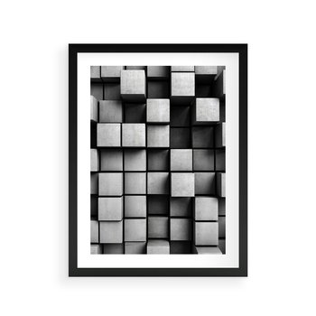 Plakat w ramie 50x70 - Geometryczne Elegancje - nowoczesny, geometryczny - rama czarna